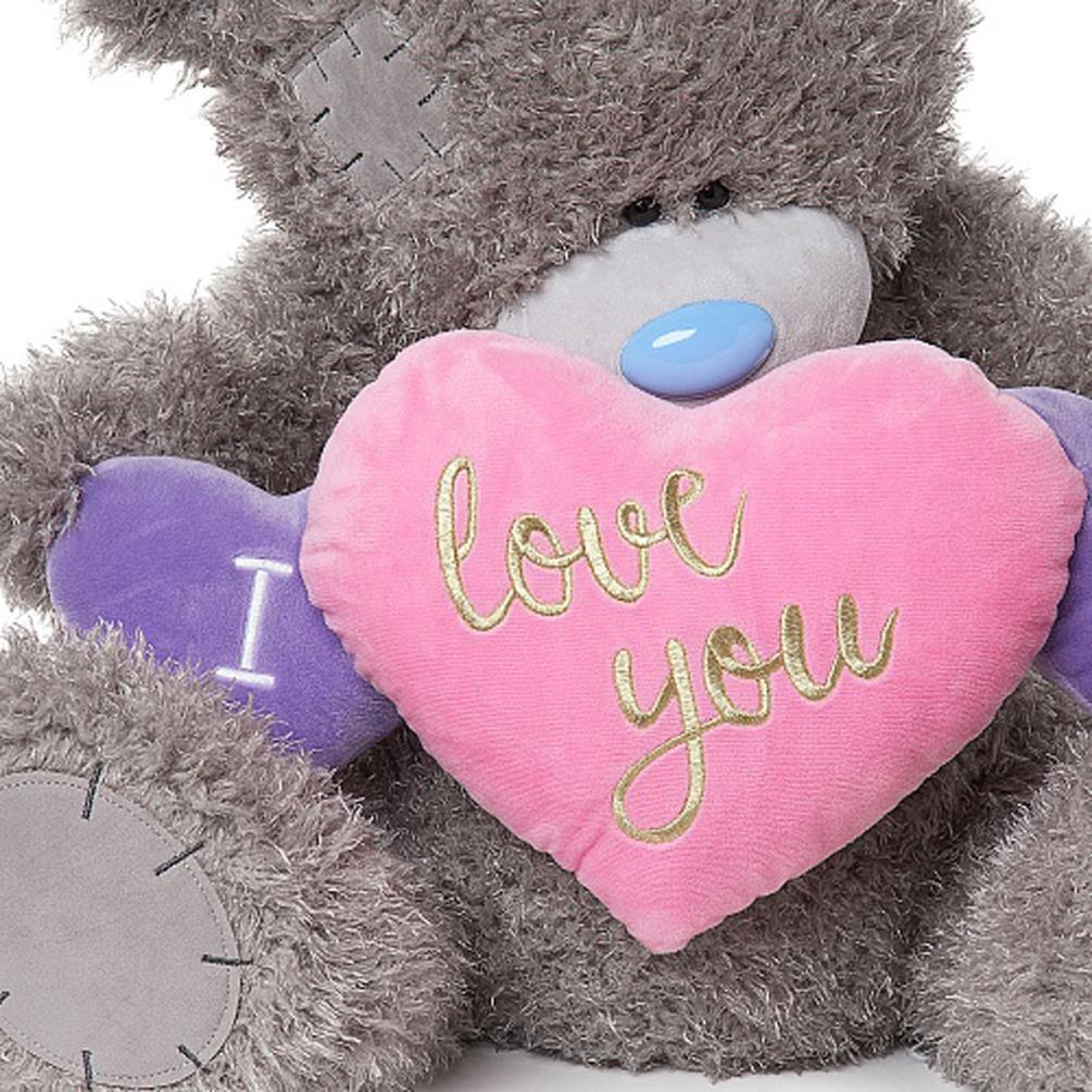 28" I Love You This Much Padded Hearts Me to You Bear Extra Image 1